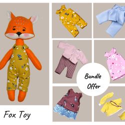 Patterns of a Fox Doll and a set of clothes for her. Bundle offer  / Easy to follow photo instructions