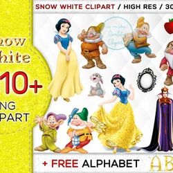 310 snow white bundle png, snow white princess png, disney png