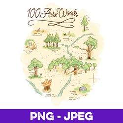 disney winnie the pooh 100 acre woods map v1
