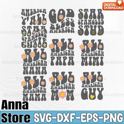 4th of july svg bundle,all american papa svg, july 4th svg, fourth of july svg, america svg, patriotic svg,retro 4th jul