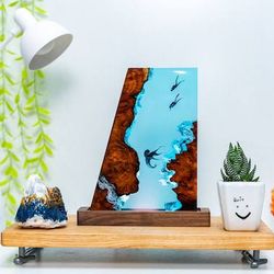 polygon deep octopus sea, night light, epoxy lamp, resin lamp, resin night light,epoxy resin lamp,table lamp,custom nigh