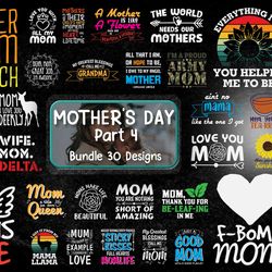 30 designs mothers day bundle svg part 4, proud army mom