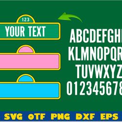 sesame street sign svg personalize diy | street font sesame street svg, sesame street sign svg, sesame street font