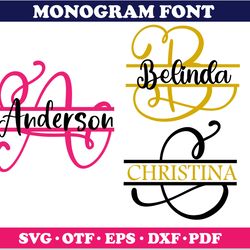 split monogram font svg otf, split monogram letters svg, split monogram png pdf, split monogram alphabet svg