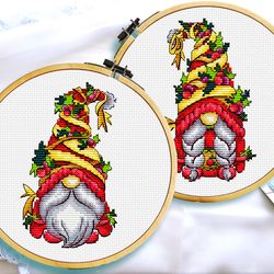 Christmas gnome cross stitch, Funny christmas cross stitch, Small cross stitch, Cross stitch baby, Digital PDF