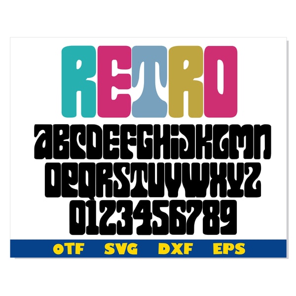 Retro Font | 70s font, 80s font, Hippie font otf, Retro Font | Inspire ...