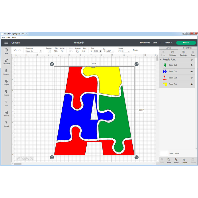 Autism Puzzle Font SVG 555.png