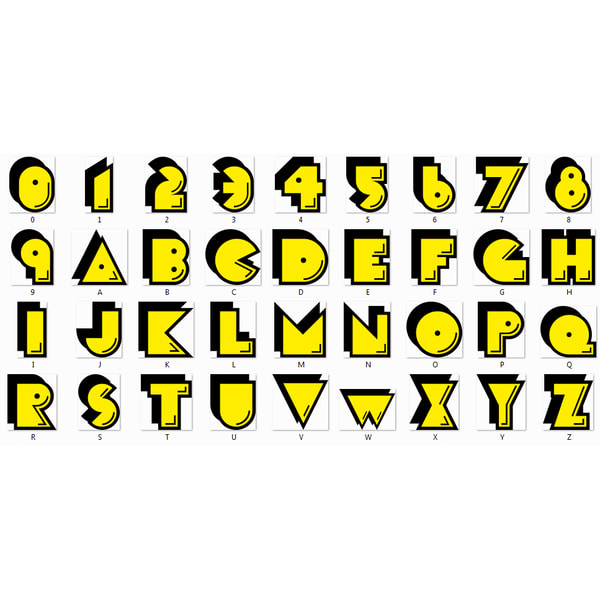 Monogram Pacman Pac-Man Bundle | Pac-Man svg, Pac Man Font svg png ttf , Pac | Inspire ...