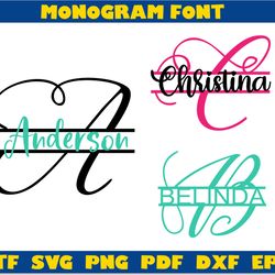 split monogram font svg otf, split monogram svg, split monogram png, split calligraphy monogram font svg, split monogram