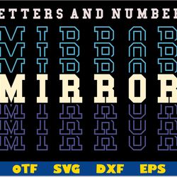 mirror font svg cricut, mirror font otf, mirror letters svg cricut, sport font baseball font varsity font college font