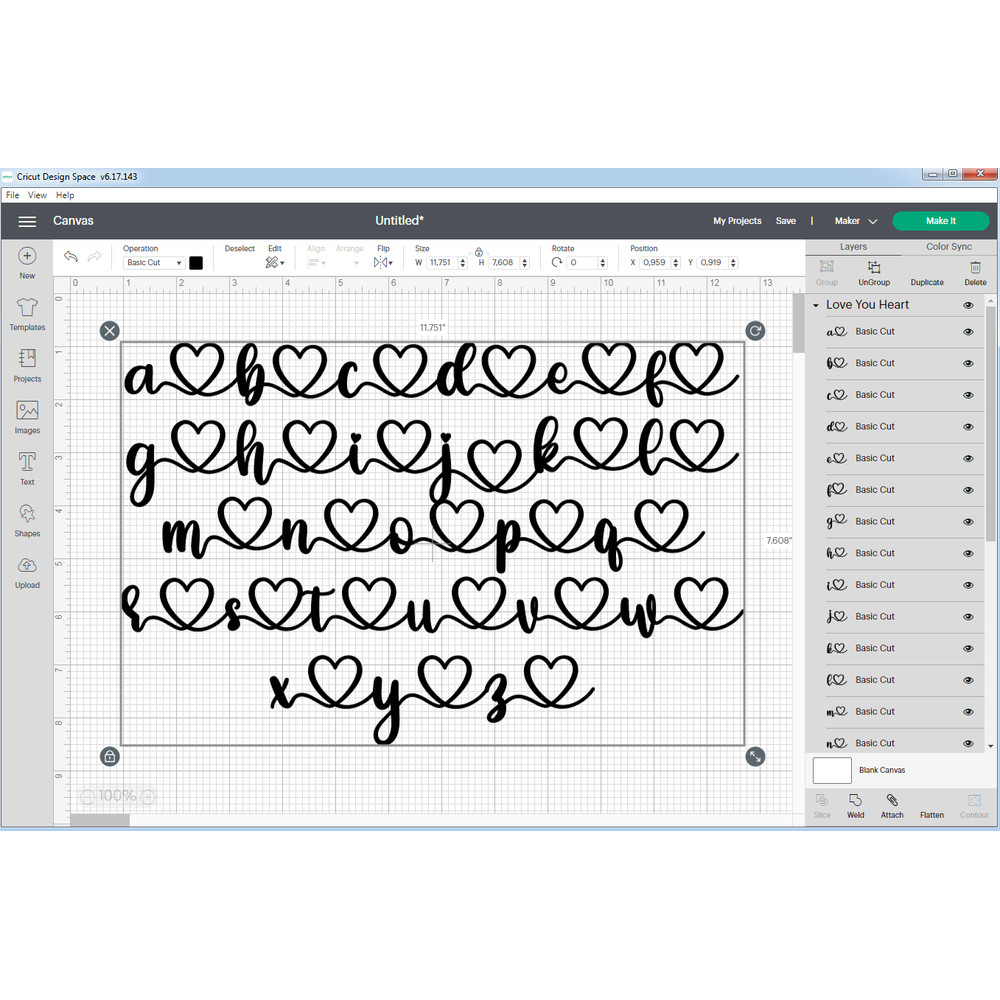 Font with Hearts font svg 555.png