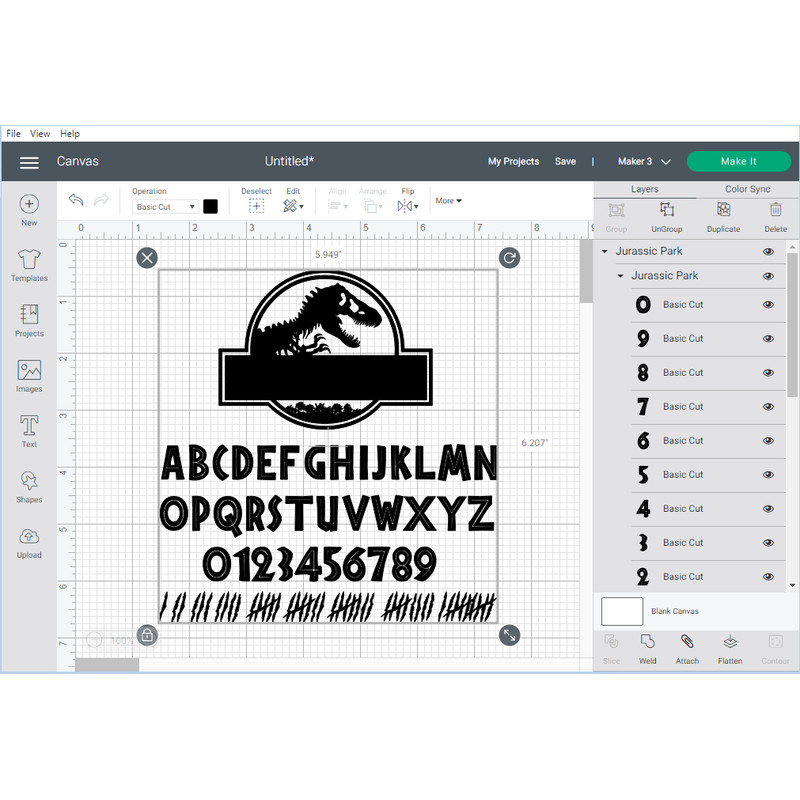 Dinosaur Park font  svg 5.png