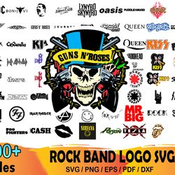400 rock band logo bundle svg, rock band svg, logo rock band svg