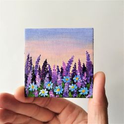 Buy Wildflowers Acrylic Painting Landscape Art Fridge Magnet