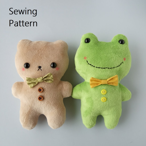 handmade-bear-frog-stuffed-animal-sewing-projects