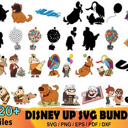 120 disney up bundle svg, disney svg, russell svg, carl fredricksen svg