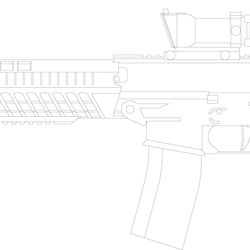 rifles line art vector file for laser engraving, cnc router, cutting, engraving, cricut, vinyl
