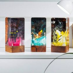 pokemon night light,pokemon,pokemon lamp, resin lamp, resin night light, epoxy resin lamp, lamp night, custom nigh, lamp