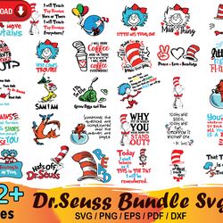 32 dr seuss bundle svg, cat in the hat svg, dr seuss svg