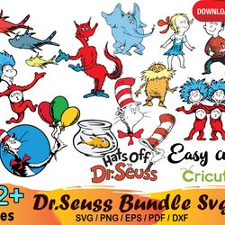 12 dr seuss bundle svg, dr seuss svg, cat in the hat svg