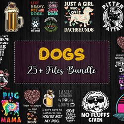 25 files dogs bundle svg, animal svg, dog svg, dog vector
