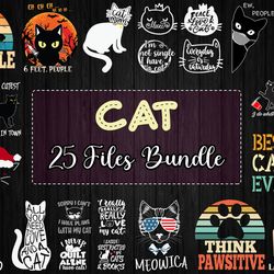 25 files cat bundle svg, cat svg, cat vector, cat clipart