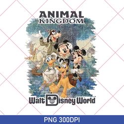 disney animal kingdom png, disney png, vintage animal kingdom png, disney mickey safari png, disney safari family png