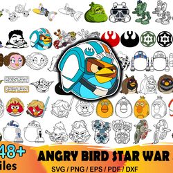 248 angry bird star wars svg bundle, star wars inspired