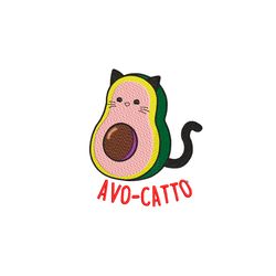 avocato embroidery designs, avocado embroidery designs, avo-cato, machine embroidery files, digital download