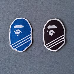 Bape Ape Head Sew on Patch Bathing ape patch Collaboration Blue or Black