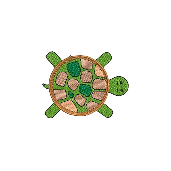 Embroidered Turtle Simple Turtle Embroidery Designs, Animals Embroidery Designs | Inspire Uplift