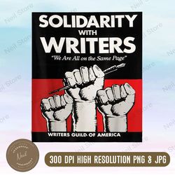 writers guild of america on strike anti ai chatbots wga png, digital download, file png