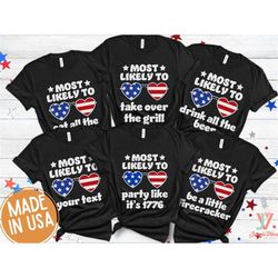 most likely to shirt 4th of july shirt women fourth of july group shirt usa girls trip shirt america shirt july 4th shir