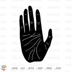 palm svg, magic hand svg, palm silhouette, palm cricut,  linocut clipart png, boho hand svg, boho png