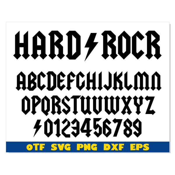AC/DC Font ttf, AC DC Font svg, ACDC Font png, Rock Font svg - Inspire ...