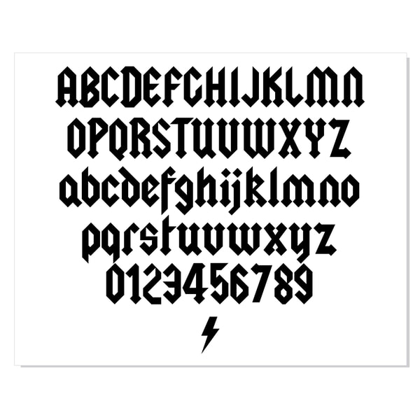 AC/DC Font ttf, AC DC Font svg, ACDC Font png, Rock Font svg | Inspire ...