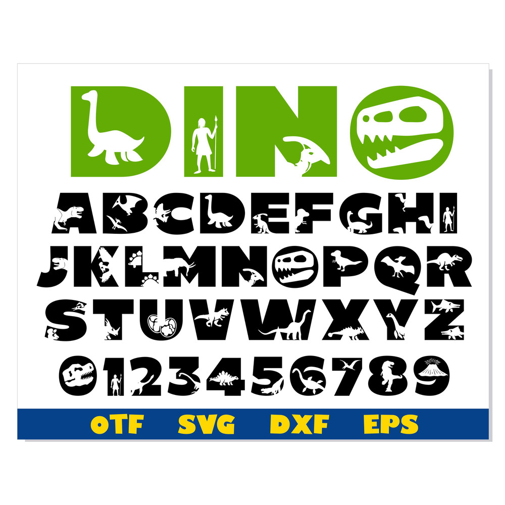 Dinosaur Font SVG 111.jpg
