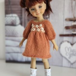 Clothes for doll. Peach dress for Ruby Red (37 cm/14,5")