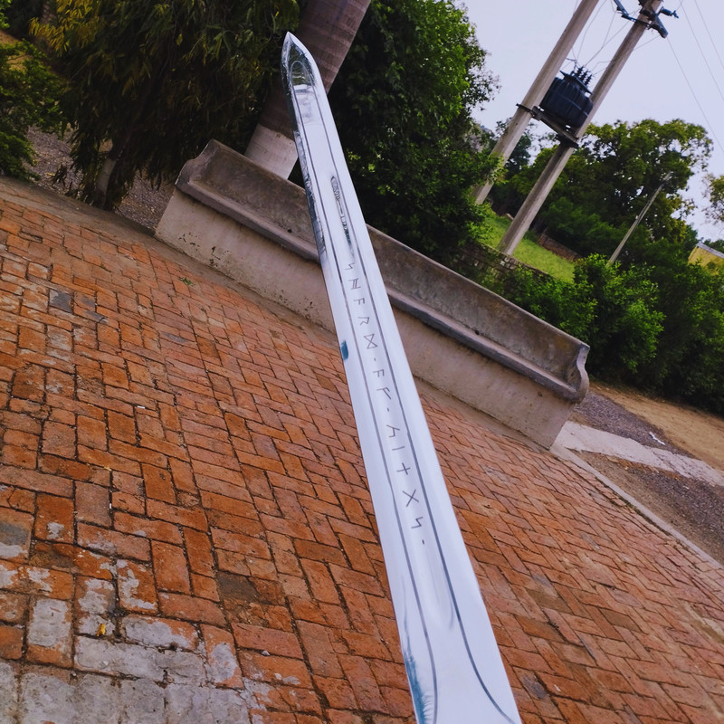 Medieval Sword, Viking Sword of King Ragnar Lothbrok, Battle Ready Sword, Vikings Ragnar, Fantasy Swords, Engraved Sword (8).jpg