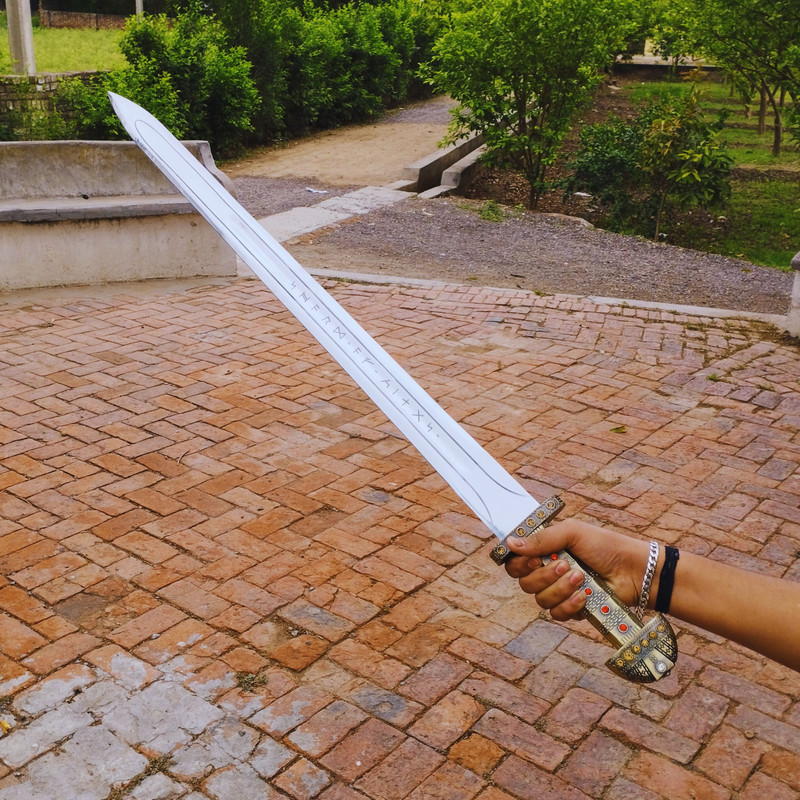 Medieval Sword, Viking Sword of King Ragnar Lothbrok, Battle Ready Sword, Vikings Ragnar, Fantasy Swords, Engraved Sword (9).jpg