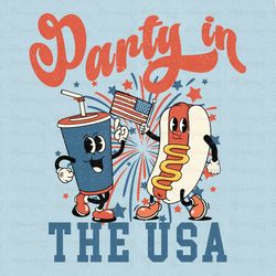 party in the usa png, fourth of july sublimation designs, 4th of july png, independence day png, retro png, sublimation