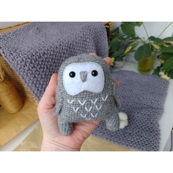 Stuffed gray owl toy for baby gift 4.jpg