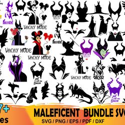 37 maleficent bundle svg, godmother svg, disney villain svg