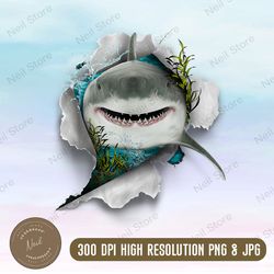 shark watercolor png commercial use clip art, sea art clipart png, digital art clipart, pod allowed, sublimation diy