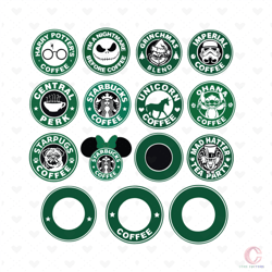starbucks logo bundle svg, brand svg, harry potters coffee svg, im a nightmare before coffee svg