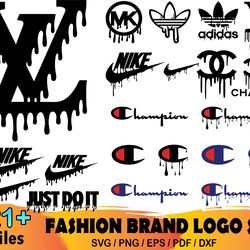 21 fashion brand dripping logo bundle svg, louis vuitton svg, nike svg