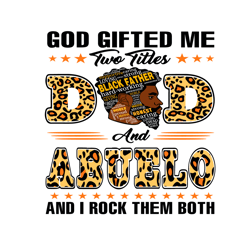 God Gifted Me Two Titles Dad And Abuelo Svg, Fathers Day Svg, Dad Svg, Father Svg, Papa Svg, Abuelo Svg, Dad Leopard Svg