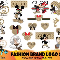 17 gucci bundle svg, gucci logo svg, gucci mickey svg, gucci minnie svg