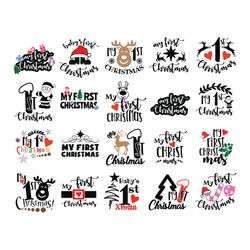 my first christmas svg svg bundle my 1st christmas christmas svg , silhouette svg fies