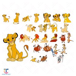 the lion king simba bundle svg, trending svg, simba svg, the lion king svg, nala svg, timon svg, zazu svg, pumbaa s